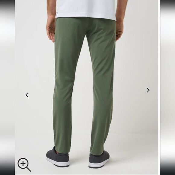 Travis Mathew OPEN TO CLOSE TECH CHINO PANT 38x32 Green Slim Fit - Picture 11 of 12